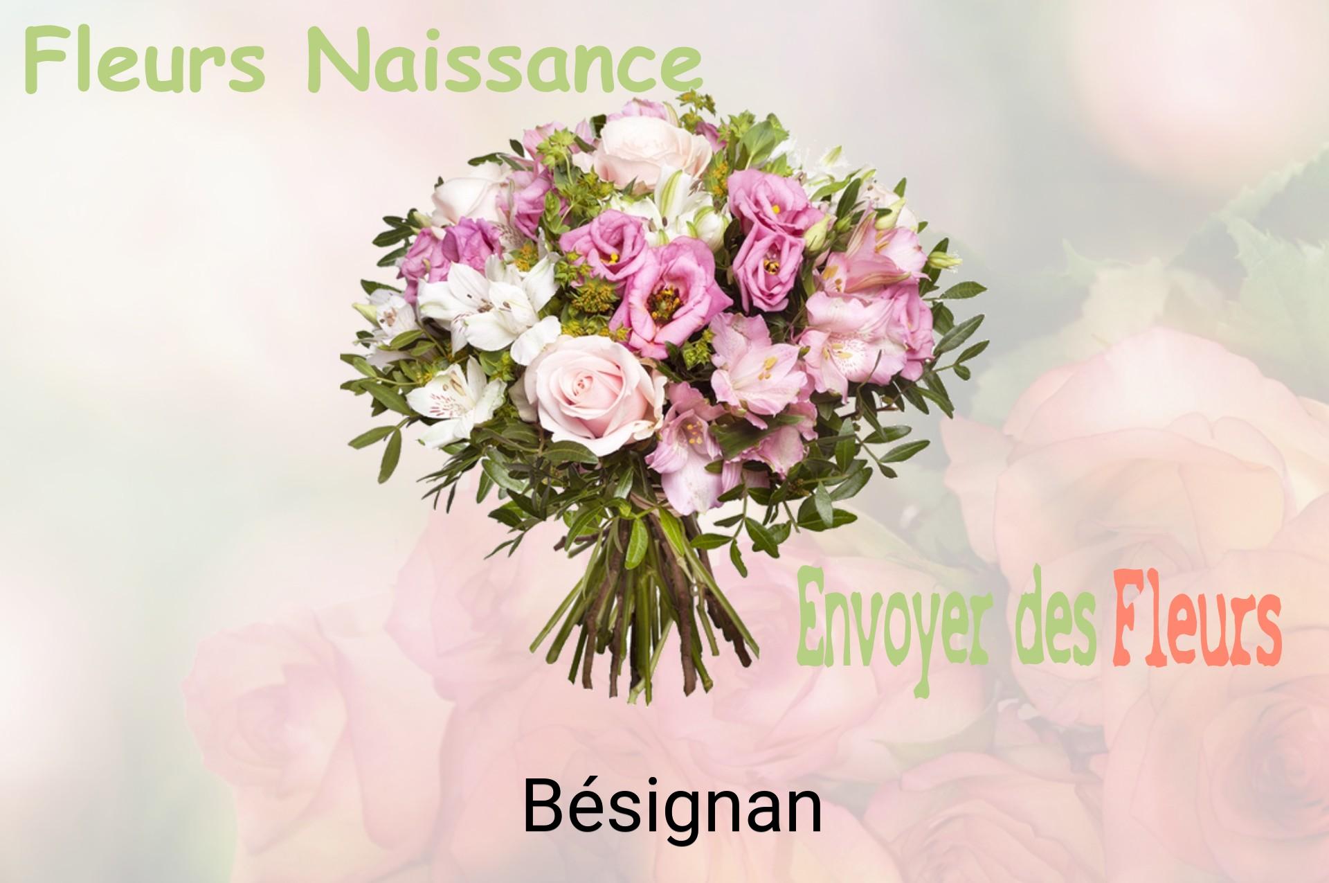 Bouquet de fleurs de naissance livré à Bésignan